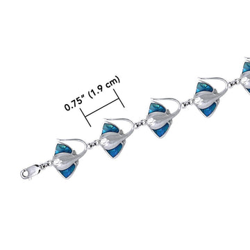 Stingray Sterling Silver Link Bracelet TBL020-DD - Jewelry